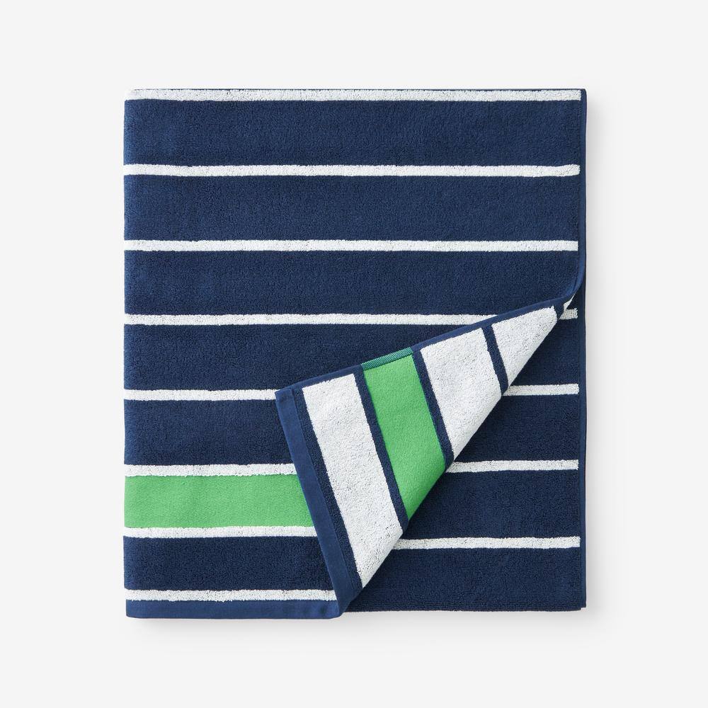 The Company Store Company Kids Rugby Stripe Cotton Beach Towel
