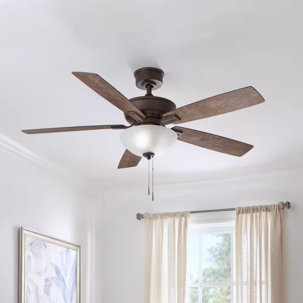 Hampton Bay Blakeford 54 in LED Espresso Bronze DC Motor Ceiling Fan with Light
