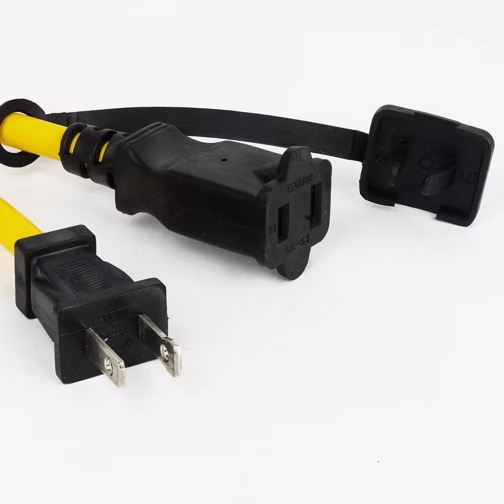 Sunlite 100 ft. 10 Bulb E26 Base Commercial Indoor Outdoor 16-Gauge Yellow Construction Plastic Cage Temporary Light String