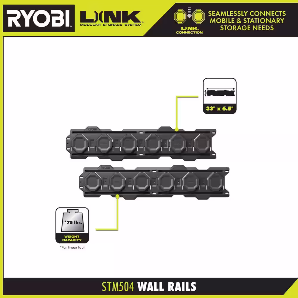 RYOBI LINK 15-Piece Wall Storage Kit and 18V ONE+ Wet/Dry Vac (Tool Only)