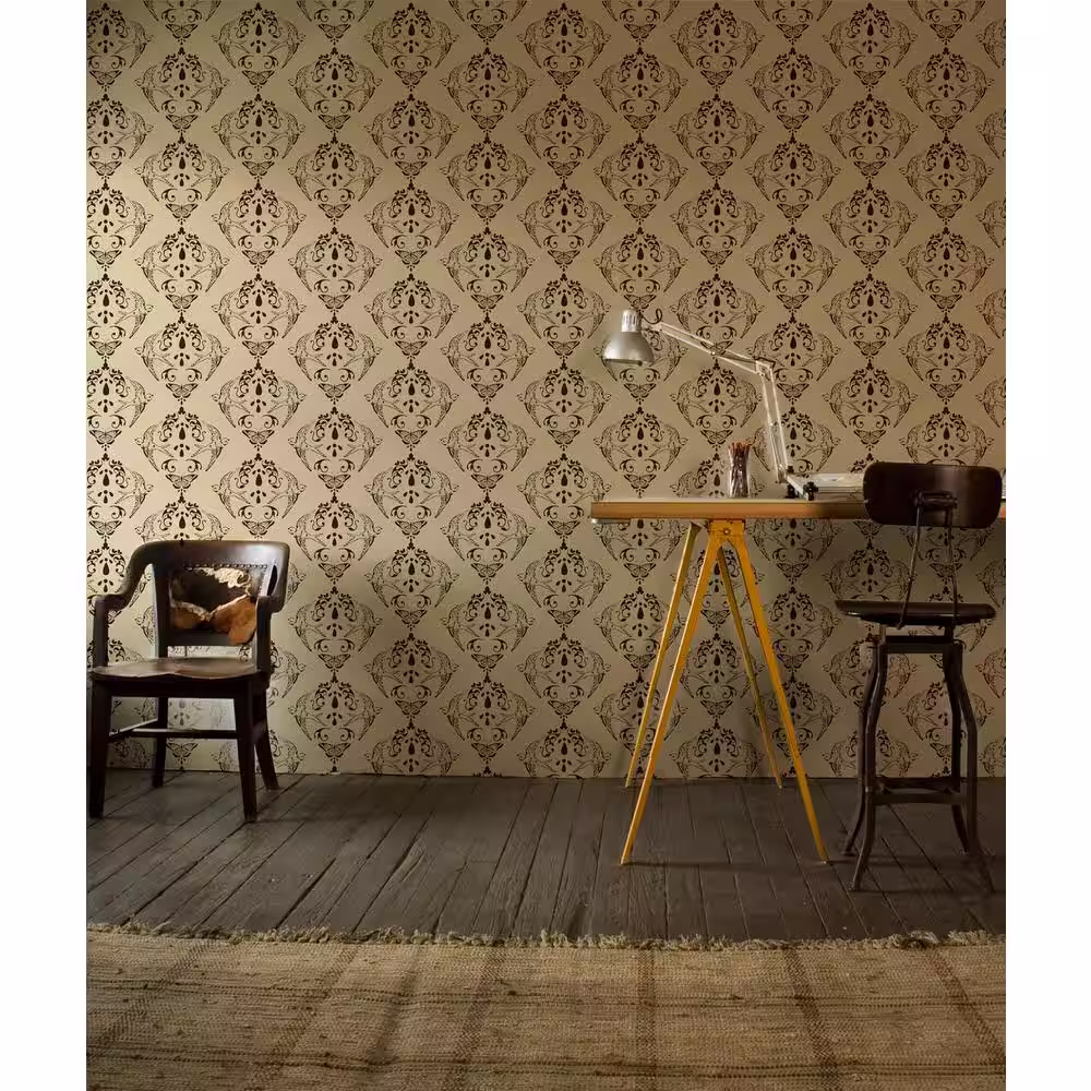 Stencil1 Nature Damask Repeat Pattern Stencil