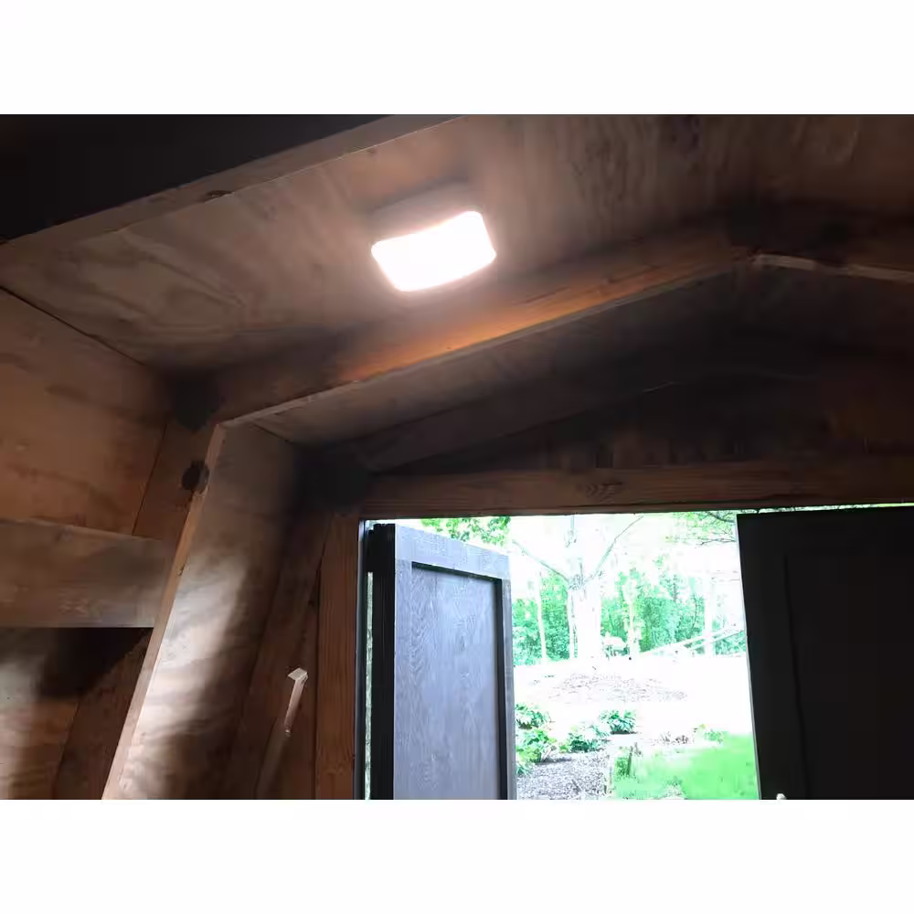 Westek Battery Operated LED White Ceiling Puck Light with Adjustable White and Dual Activation