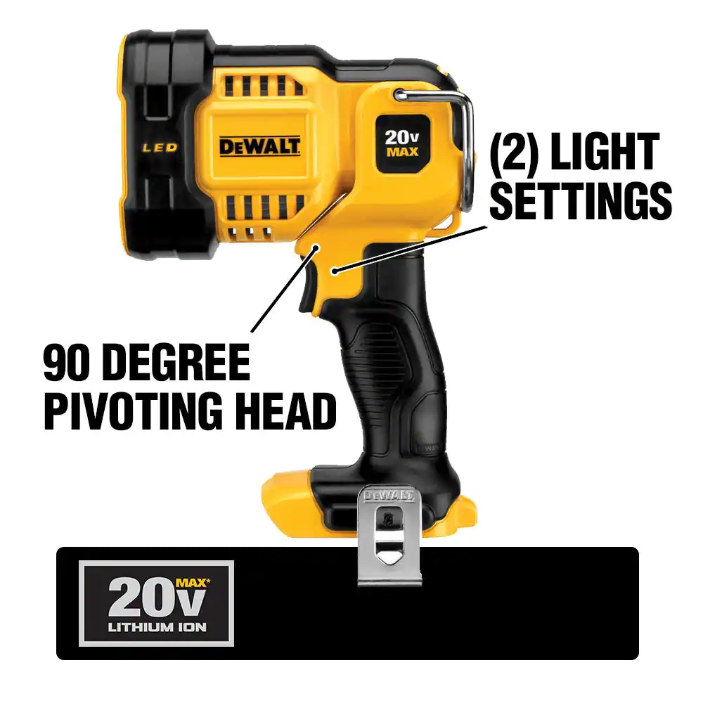 DEWALT 20V MAX Cordless LED Jobsite Spotlight