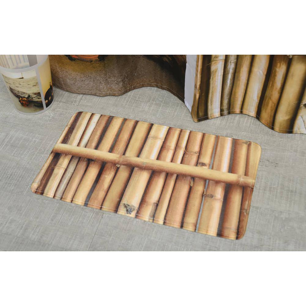 None The Island Multi-Colored 30 in. L x 18 in. W Printed Microfiber Mat Bath Rug