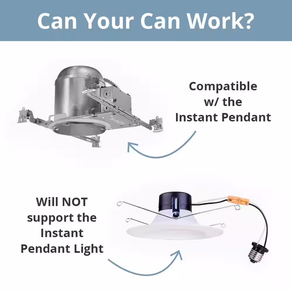 Worth Home Products Instant Pendant 1-Light Recessed Light Conversion Kit Brushed Bronze Linen Drum Shade