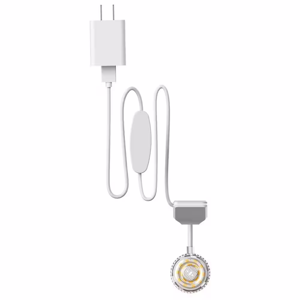 SANSI 5-Watt White Clip LED Grow Light 4000K Daylight for Indoor Plants, Full Spectrum with 4-Level Dimmable Auto On/Off