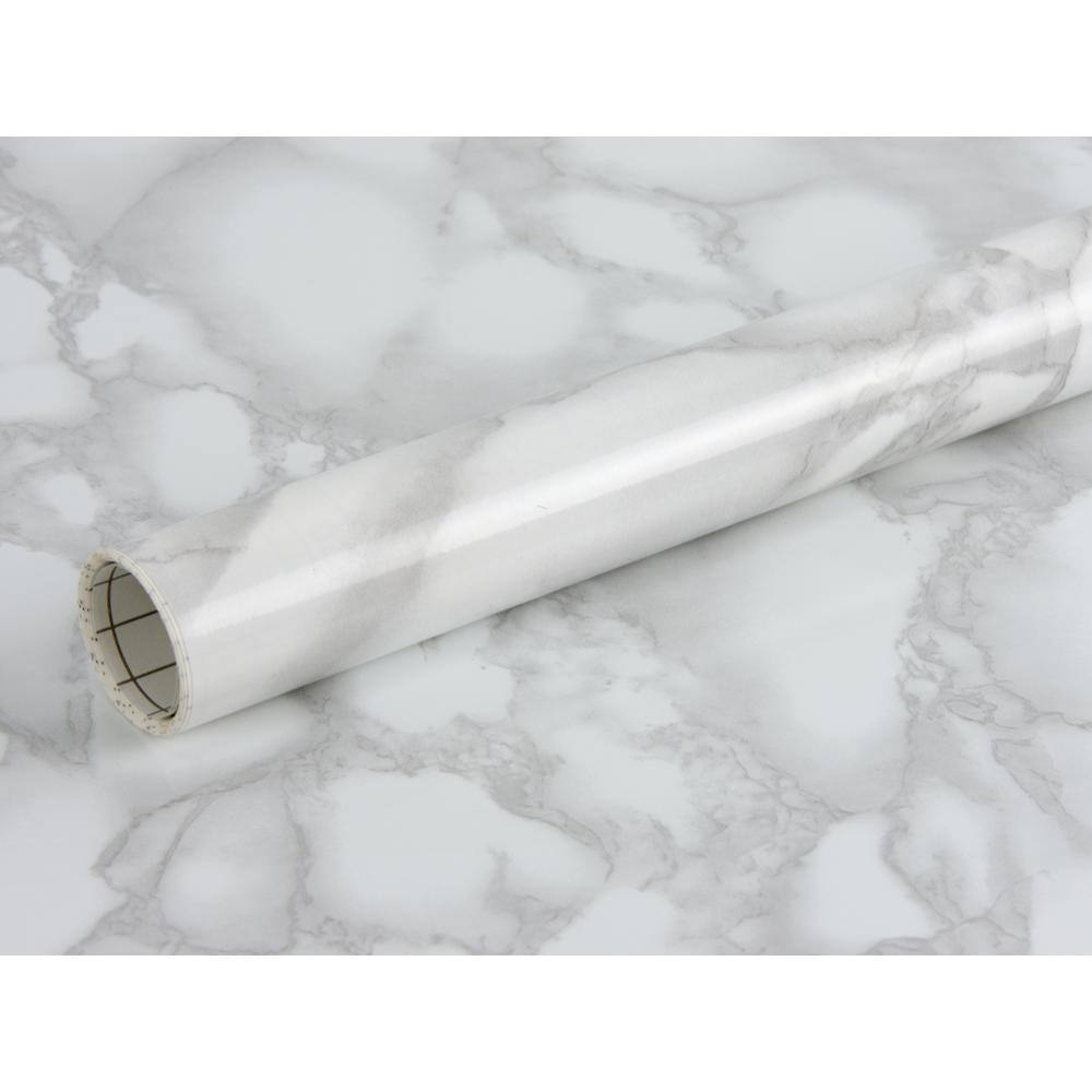Fablon Carrara White Wall Adhesive Film (Set of 2)