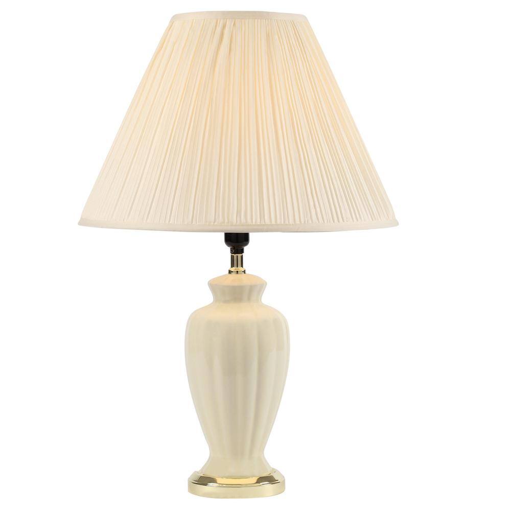 ORE International 26 in. Ceramic Table Lamp in Ivory