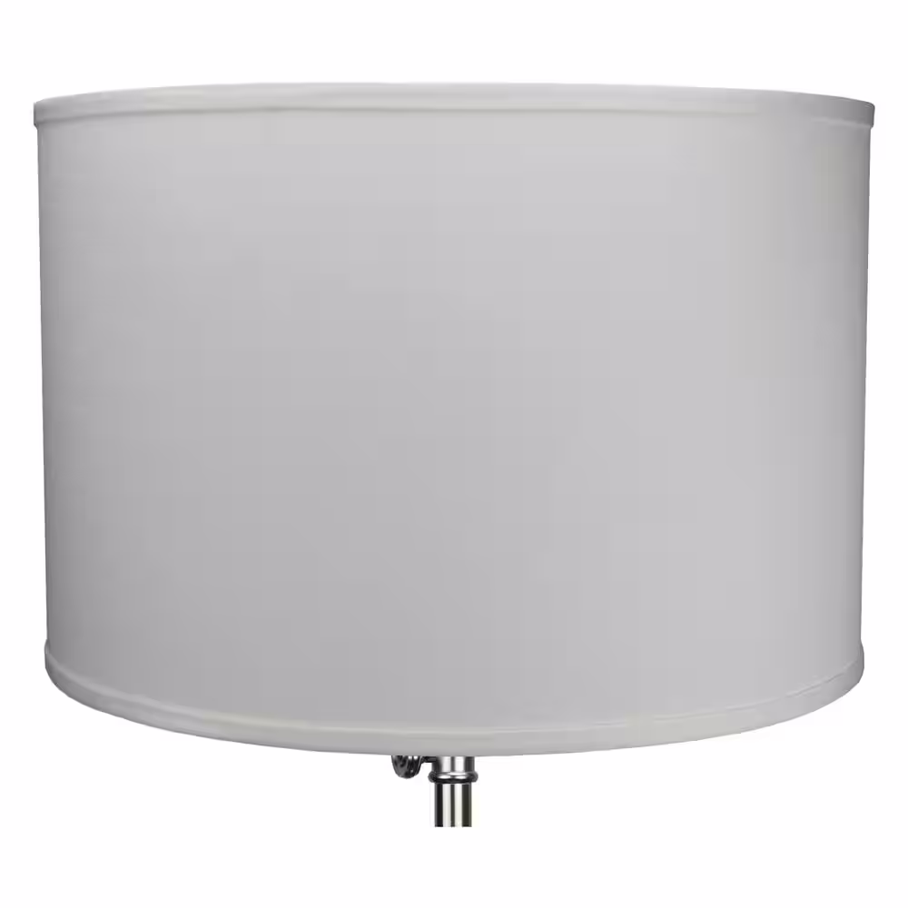 FenchelShades.com 18 in. Top Diameter x 18 in. Bottom Diameter x 12 in. H Linen Cream Drum Lamp Shade