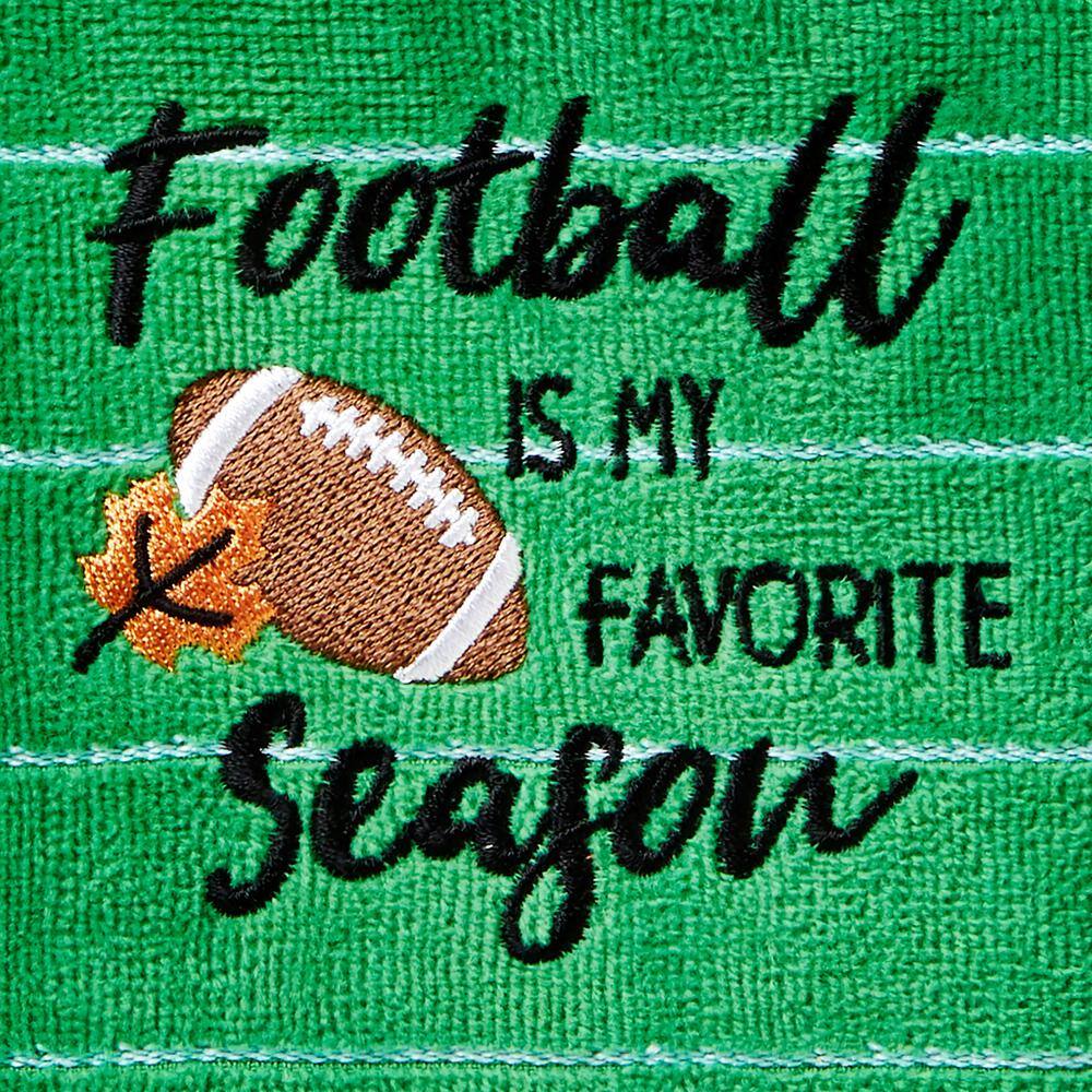 SKL Home Green Football is Fav Season Hand Towel (2-Pack)