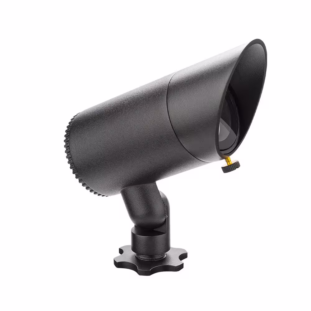 None Interbeam 475 -Lumens Black Low-Voltage 12-Volt LED Outdoor Spotlight with IP66 Rating and 2700K Color Temp
