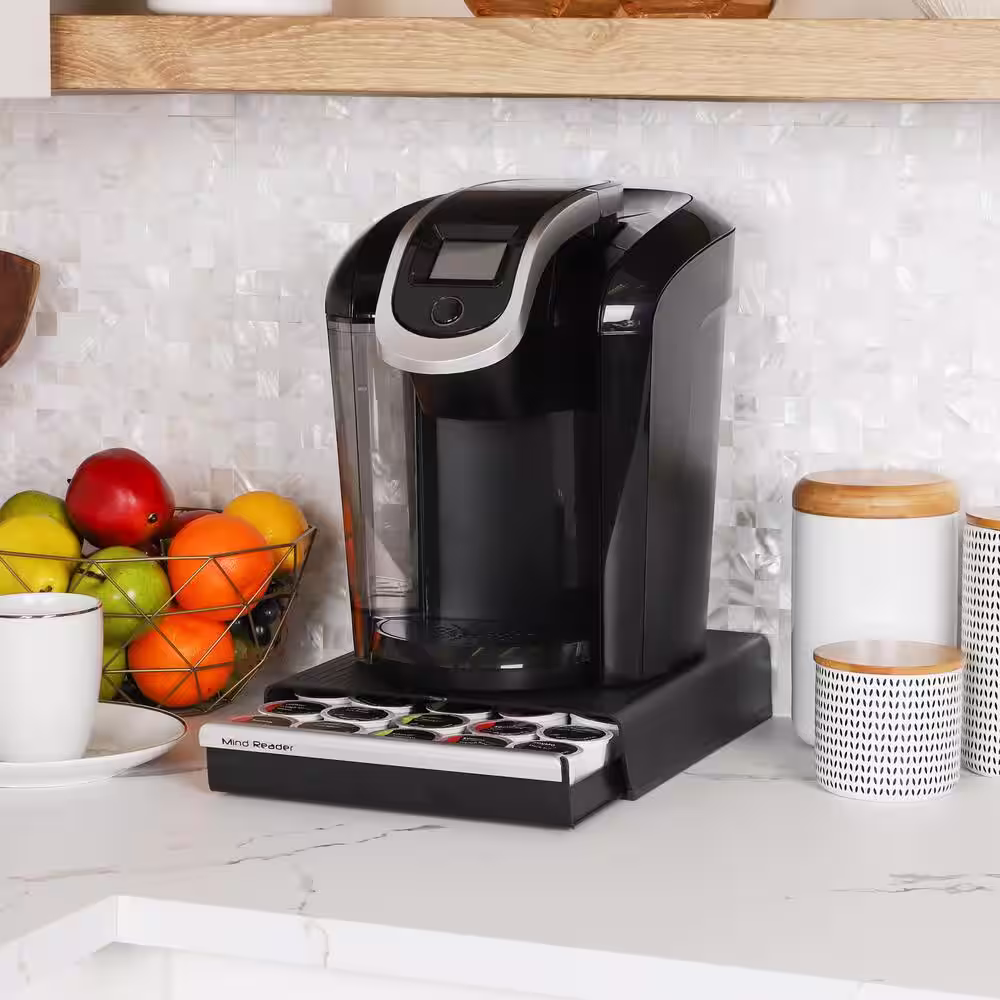 Mind Reader Anchor Collection, Single Serve Coffee Pod Drawer, 30 Coffee Pod Capacity, Countertop Organizer, Black