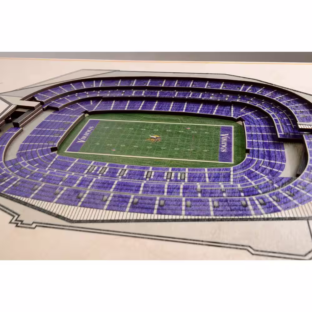 YouTheFan NFL Minnesota Vikings 5-Layer Stadiumviews 3D Wooden Wall Art