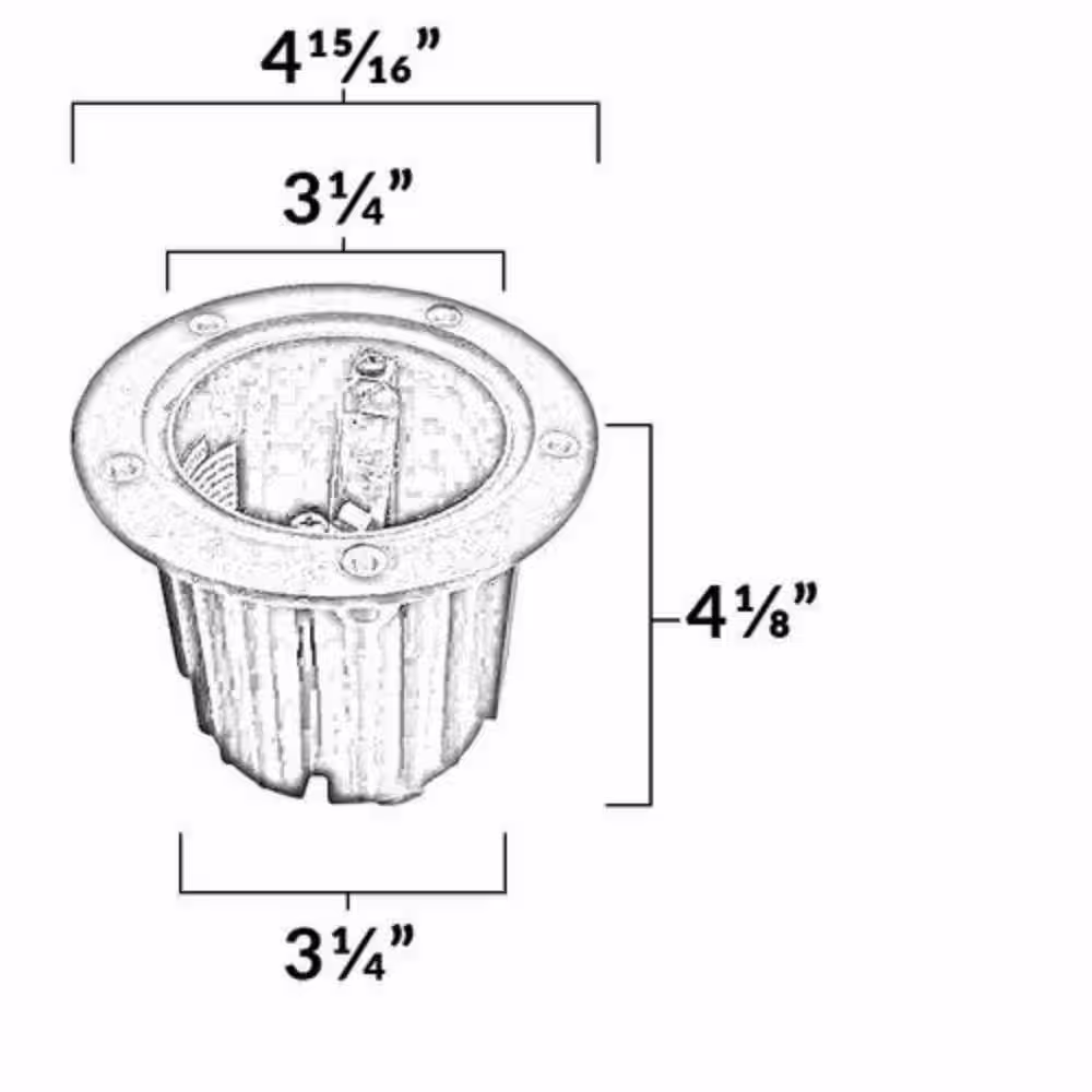 None Bronze Hardwired Weather Resistant Well Light with LED Light Bulb and Open Face Cover