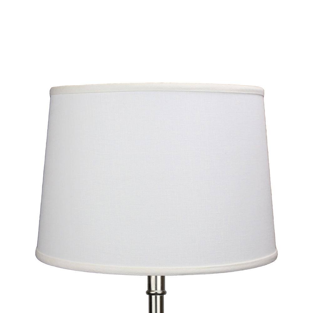 FenchelShades.com 14 in. Top Diameter x 16 in. Bottom Diameter x 11 in. Slant Designer Linen Off White Empire Lamp Shade