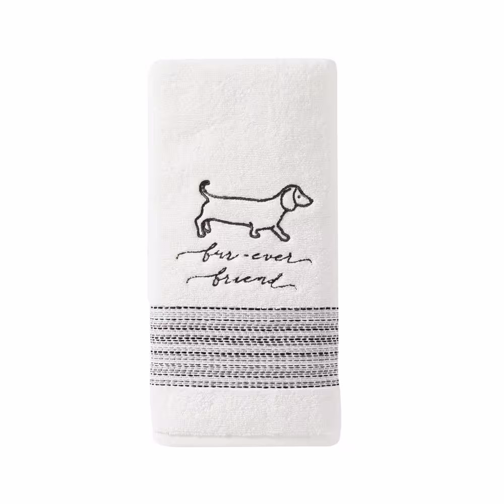 None White Solid Cotton Single Hand Towel
