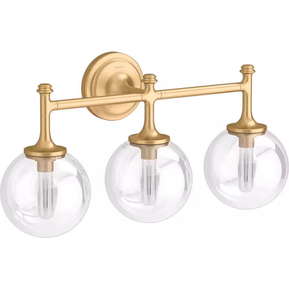 KOHLER Bellera 3-Light Brushed Moderne Brass Wall Sconce