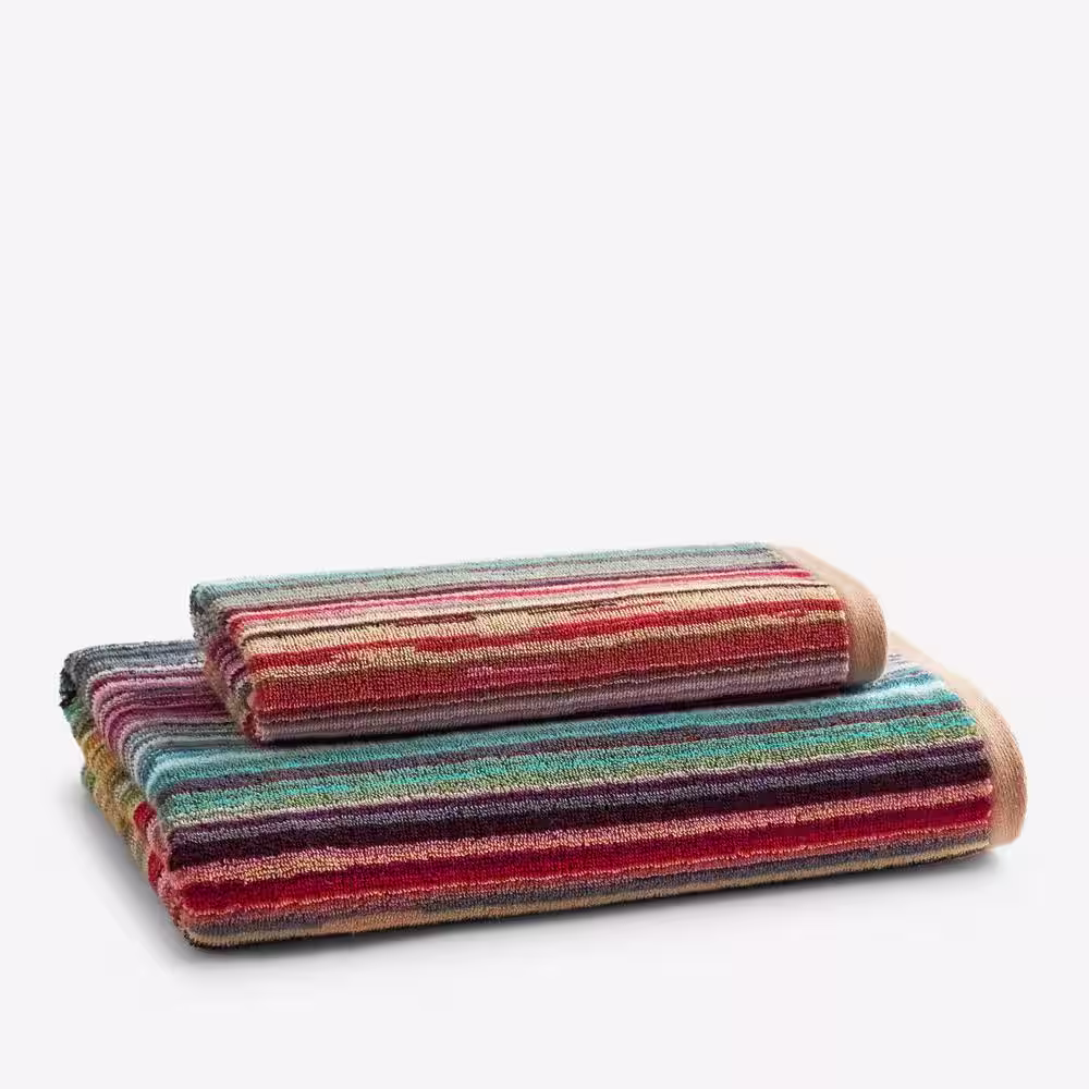 The Company Store Rhythm Multicolored Striped Cotton Bath Towel