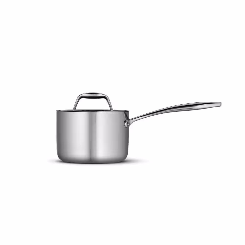 Tramontina Gourmet Tri-Ply Clad 1.5 qt. Stainless Steel Sauce Pan with Lid