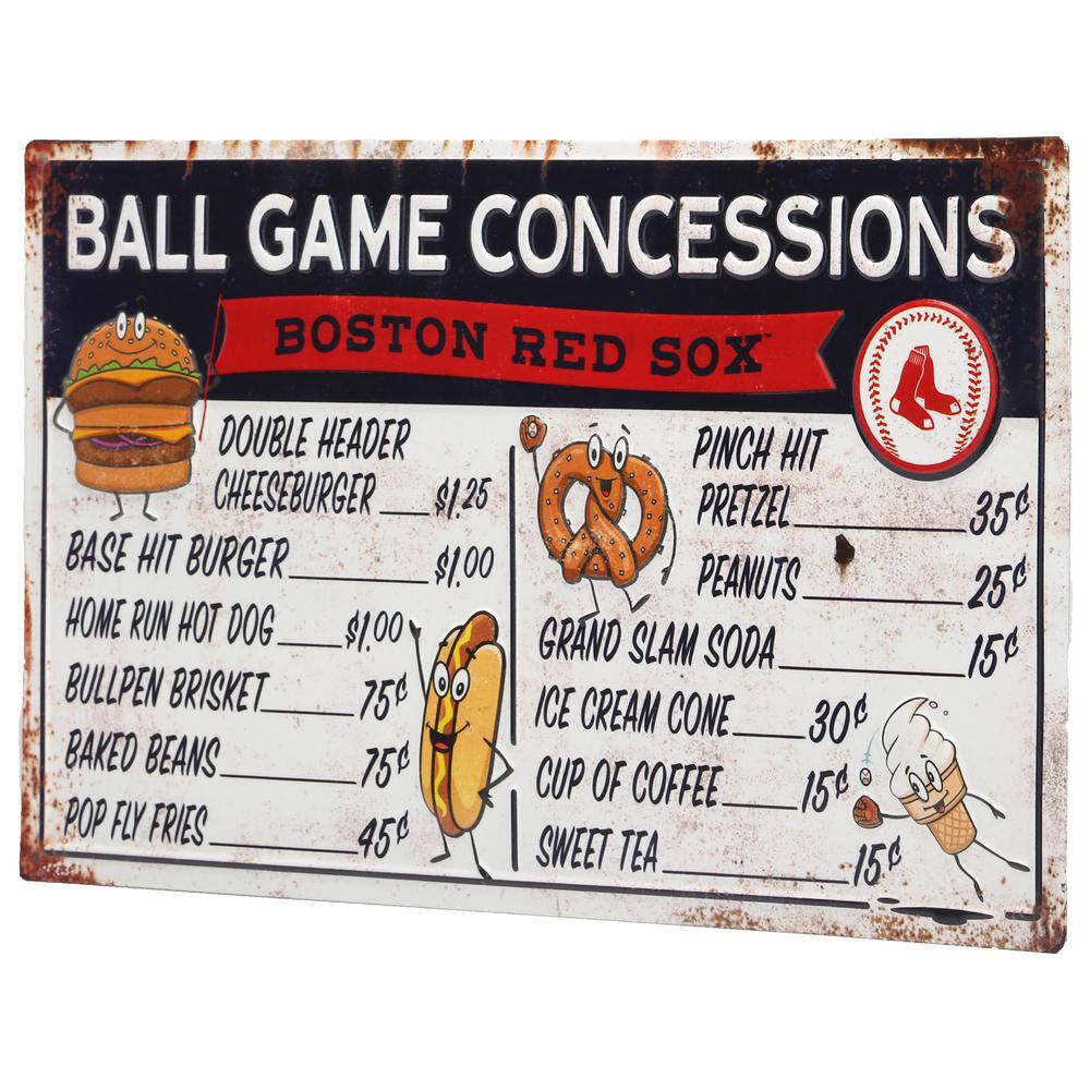 Open Road Brands Boston Red Sox Ball Game Concessions Metal Sign