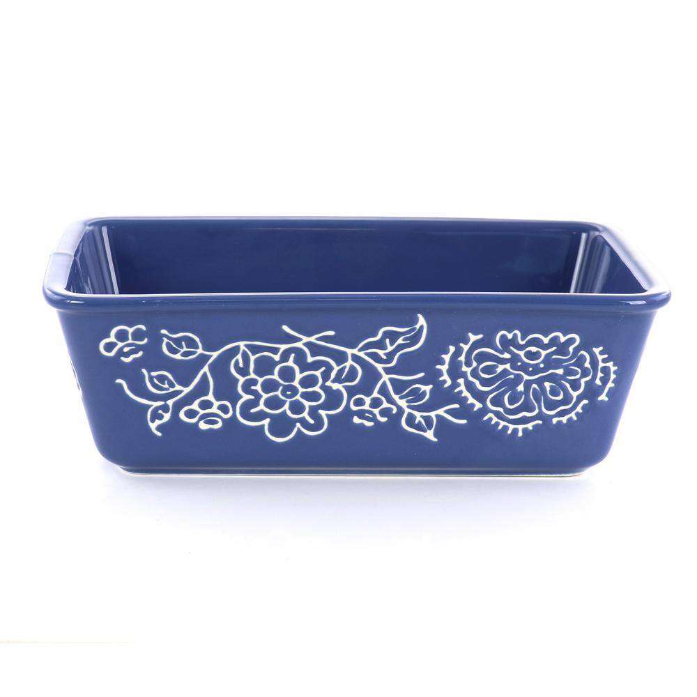 Laurie Gates California Design 10.25 in. Rectangle Loaf Baker in Blue