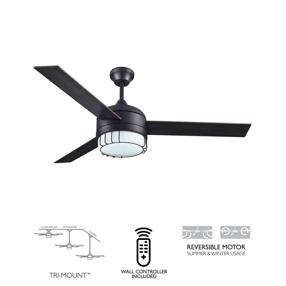 Design House Ajax 52 in. Indoor Oil Rubbed Bronze LED Ceiling Fan with Light