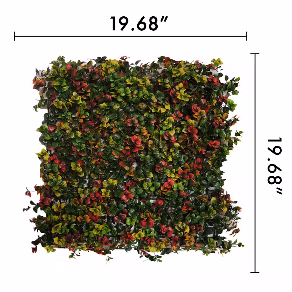 Green Smart Dekor 19.68 in. x 19.68 in. Green Artificial Dakota wall panels (Set of 4)