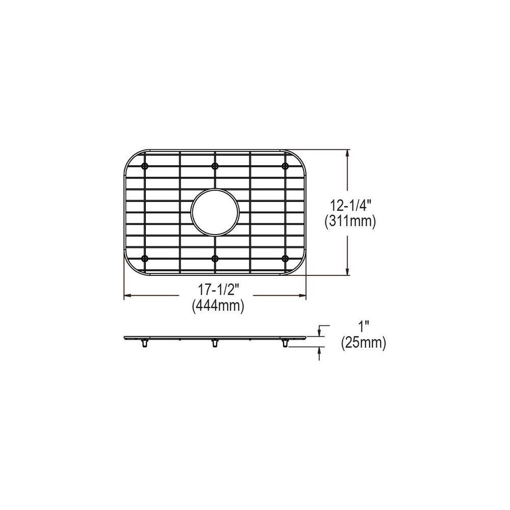 Elkay Dayton 17.5 in. x 12.25 in. Bottom Grid for Kitchen Sink in Stainless Steel