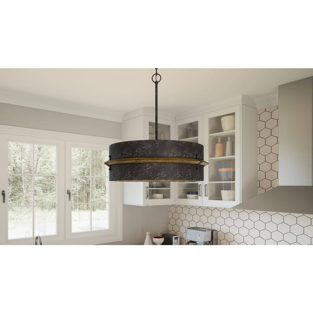 Quoizel Lariat 3-Light Old Black Pendant