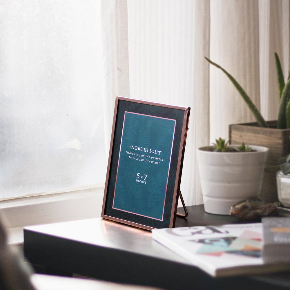 Northlight 5 in. x 7 in.Rose Gold Picture Frame (for All Occasions, New Year's, etc.)