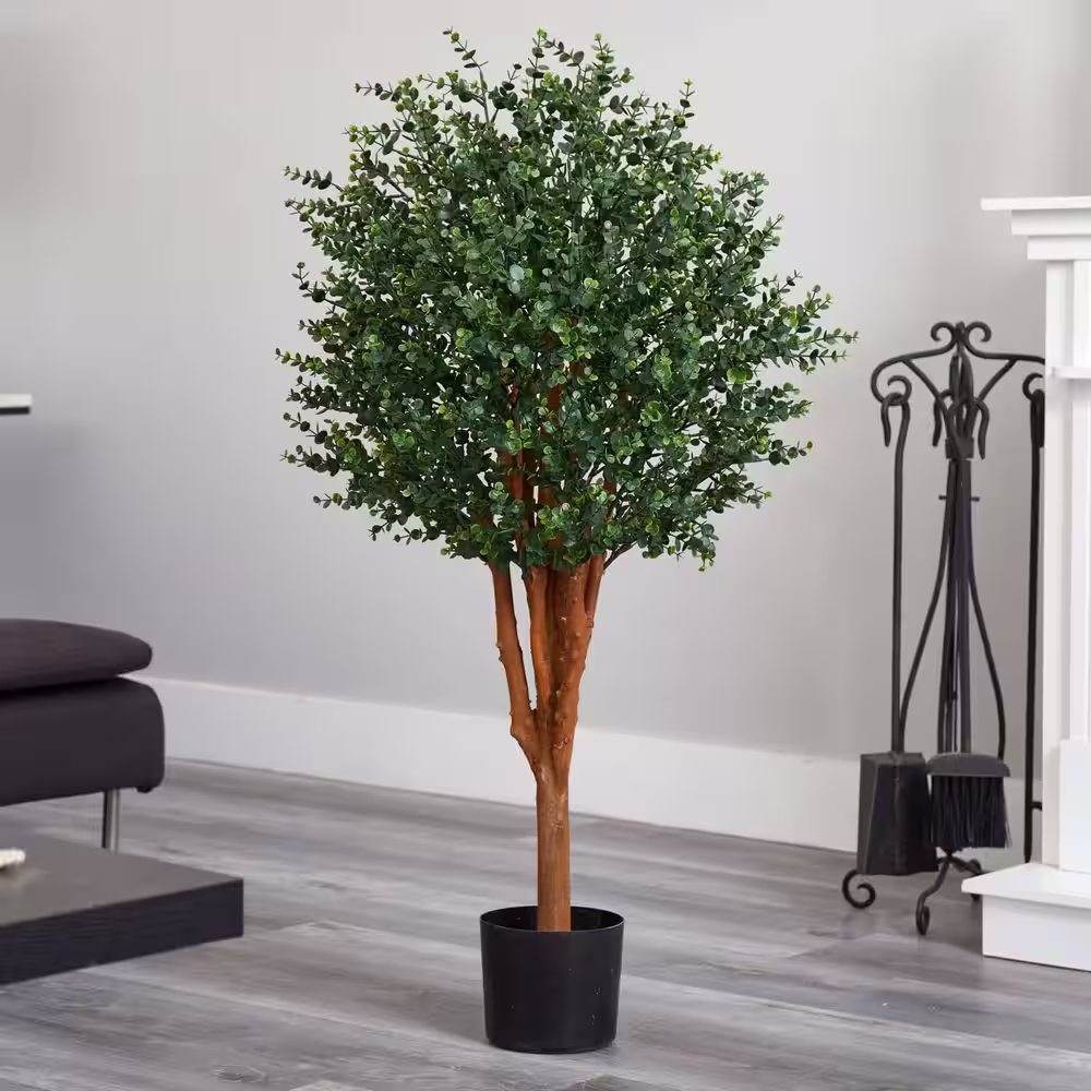 Nearly Natural Indoor/Outdoor 4 ft. Eucalyptus Artificial Tree UV Resistant