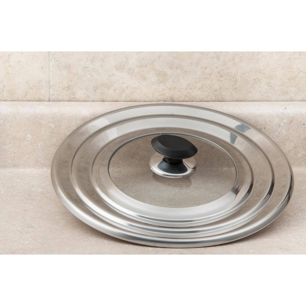 ExcelSteel 12-1/4 in. Universal 8 in./10 in./12 in. Stainless Versatile Lid