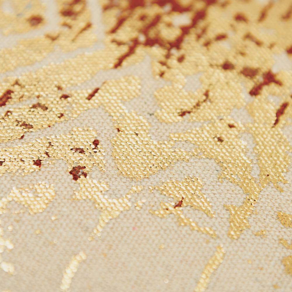 None Multicolor Geometric Foiled Accents Cotton Poly Filled 20 in. X 20 in. Decorative Throw Pillow