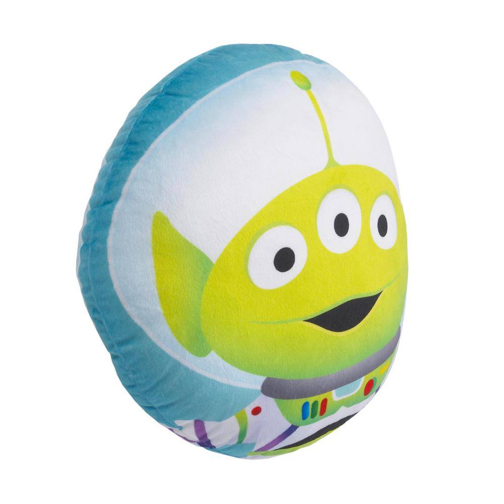Disney Toy Story 4 Alien Aqua, Green and White Decorative Shaped 14 in. x 14 in. Throw Pillow