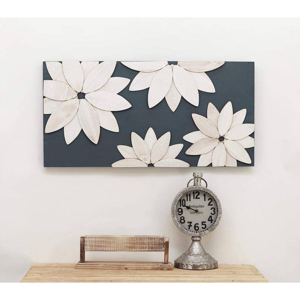 None Wood Layered Flower Wall Decorative Sign