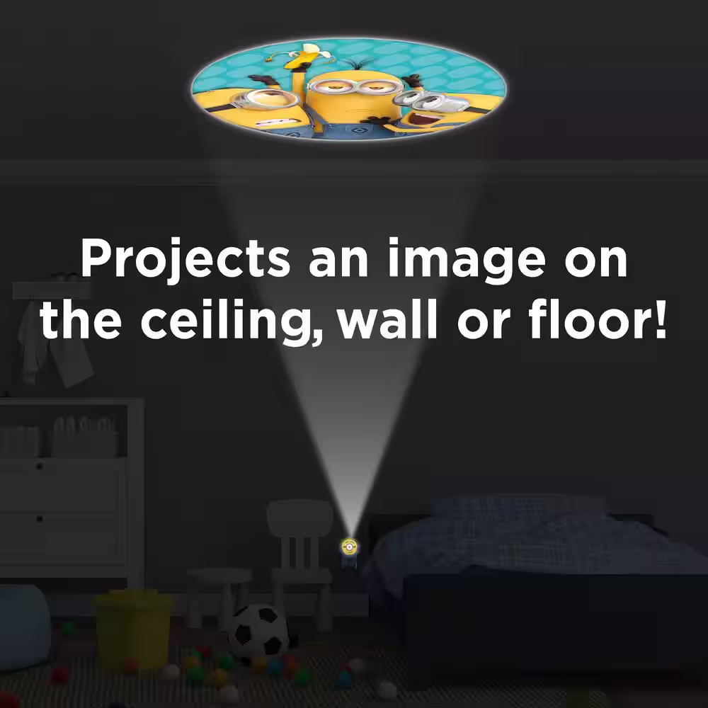 Universal 0.5-Watt Minions Projectable Plug In Light Sensing Integrated LED Night Light