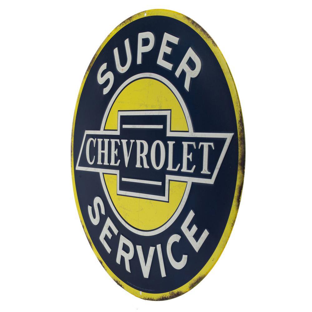 Open Road Brands Chevrolet Round Embossed Tin Sign
