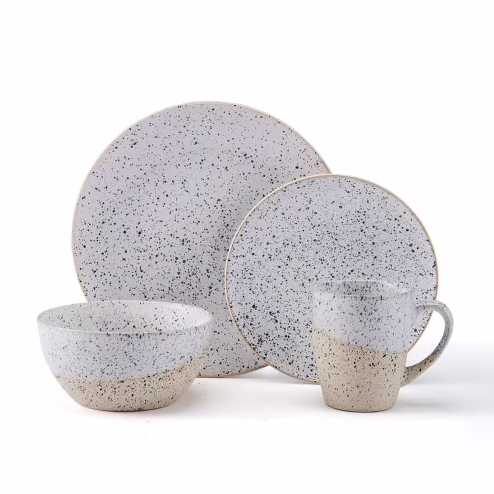 Pfaltzgraff 16-Piece Multi-Colored Bexley Speckled Stoneware Dinnerware Set (Service for 4)