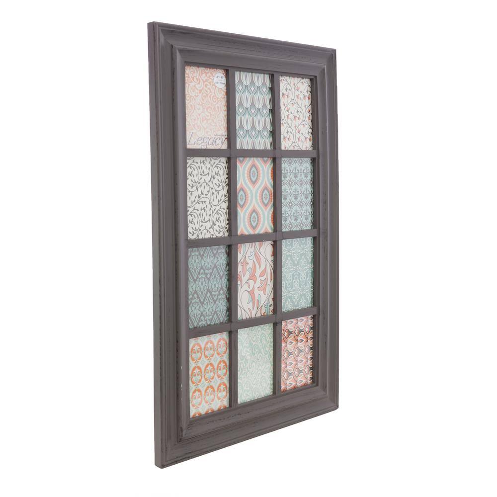 KG Collage Frame - Distressed Grey, Holds 12 4