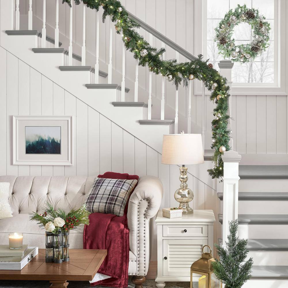 Nearly Natural Indoor/Outdoor 27 in. Mini Cedar Artificial Pine Tree in Decorative Planter