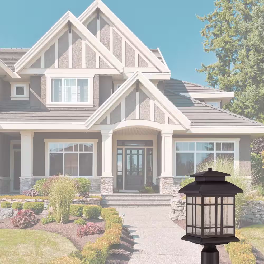 Designers Fountain Piedmont Oil Rubbed Bronze Cast Aluminum Line Voltage Outdoor Weather Resistant Post Light with Integrated LED