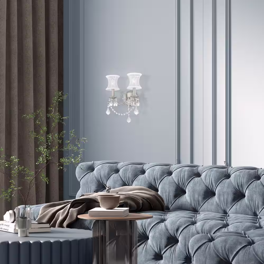 Livex Lighting Newcastle 2 Light Brushed Nickel Wall Sconce