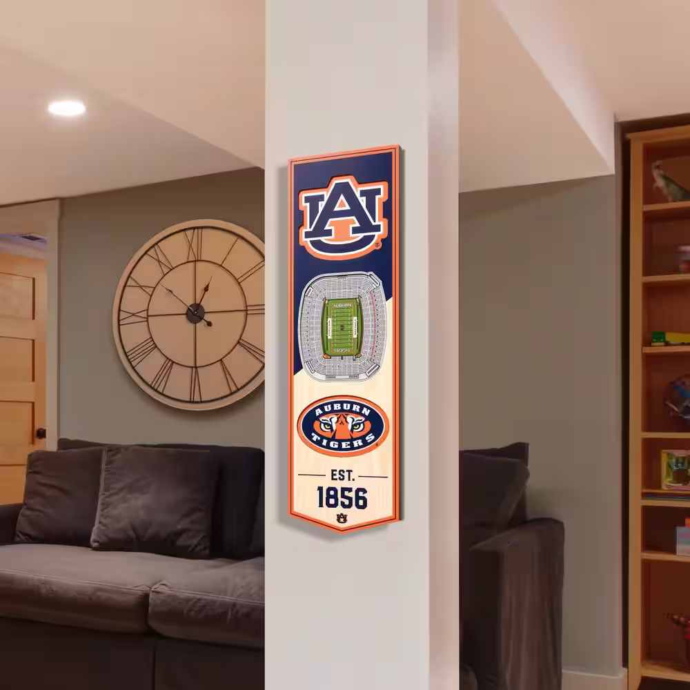 YouTheFan NCAA Auburn Tigers 6 in. x 19 in. 3D Stadium Banner-Jordan-Hare Stadium