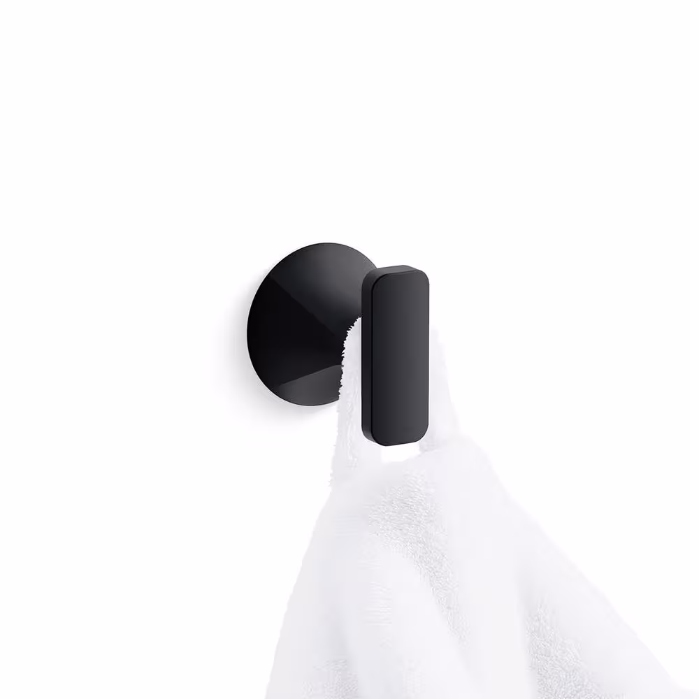 KOHLER Cursiva Robe Hook in Matte Black