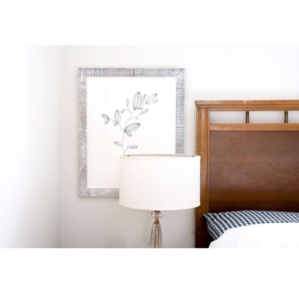 HomeRoots Josephine 5 in. x 7 in. White Wash Picture Frame