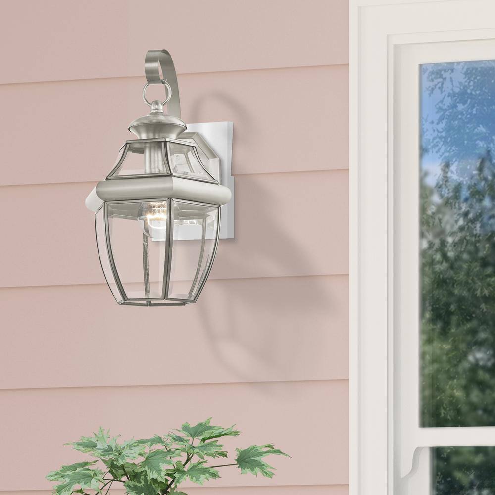 AVIANCE LIGHTING Aston 1 Light Brushed Nickel Outdoor Wall Sconce