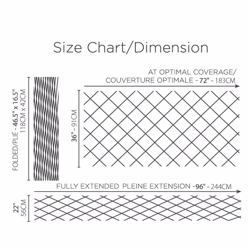 naturae decor Expandable Willow Trellis Hedges 36 in. X 72 in. Gardenia Artificial Leaf 6 Pieces