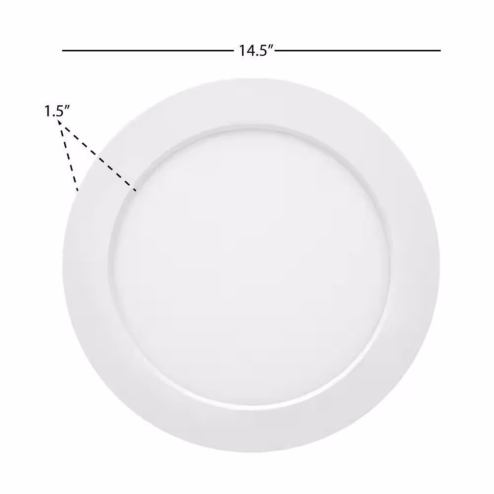 Maxxima 15 in. LED Flush Mount Ceiling Light Fixture, 2100 Lumens 5 CCT 2700K-5000K Round Color Selectable Panel Light, Dimmable