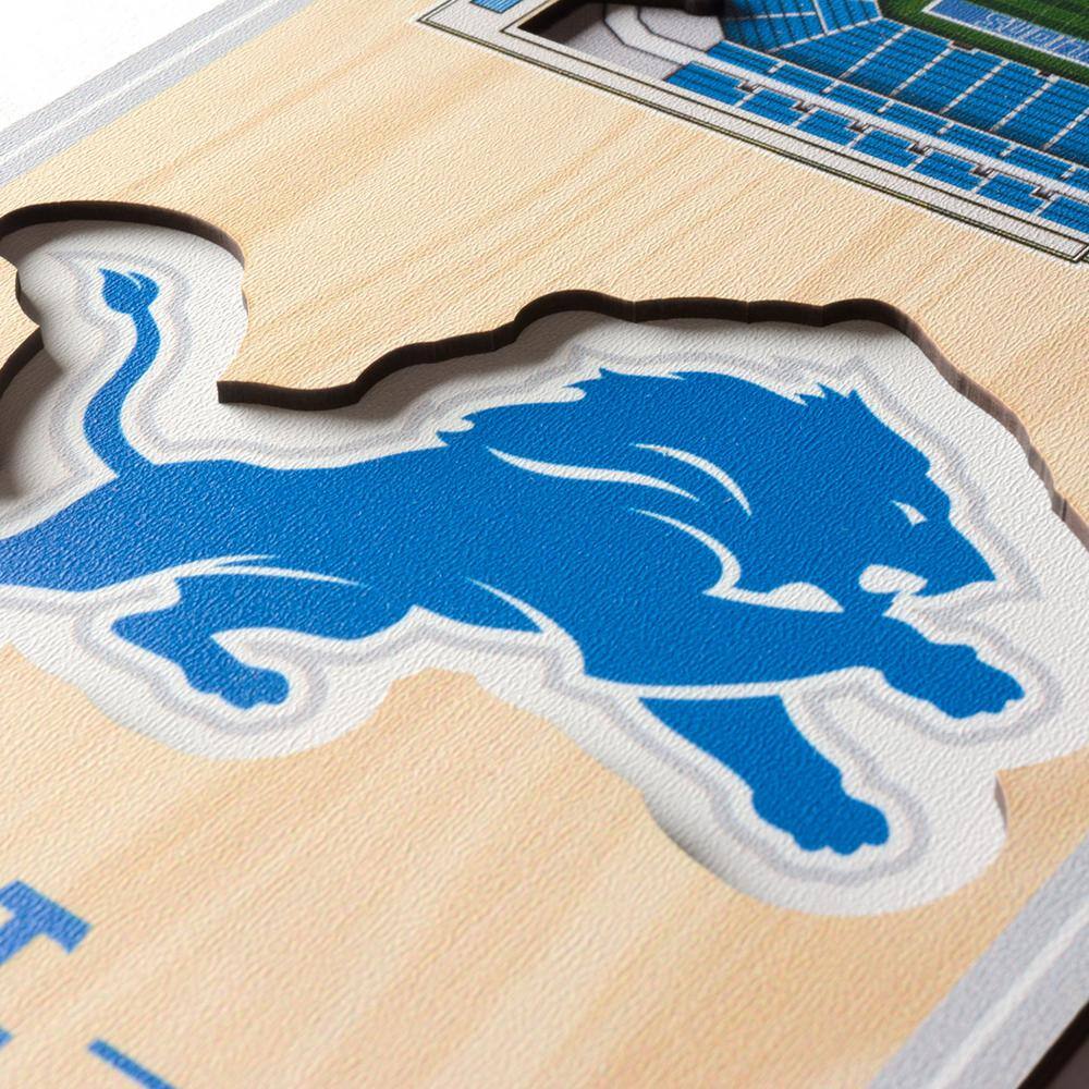 YouTheFan NFL Detroit Lions 6 in. x 19 in. 3D Stadium Banner-Ford Field