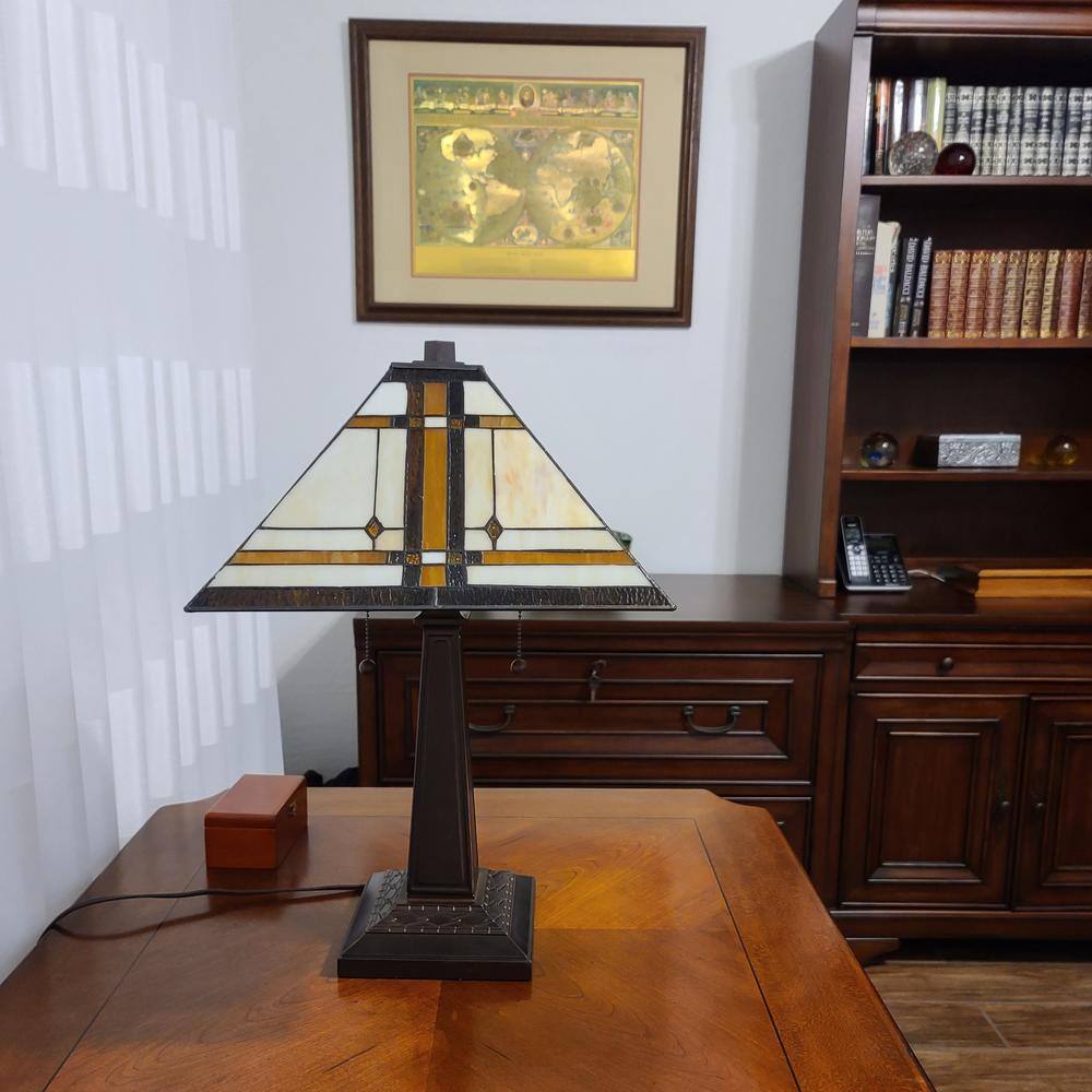 Amora Lighting 22.5 in. Tiffany Style Mission Table Lamp